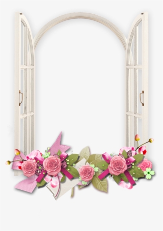 Flower Border Png, Floral Border, Bird Houses Painted, - Portable Network Graphics