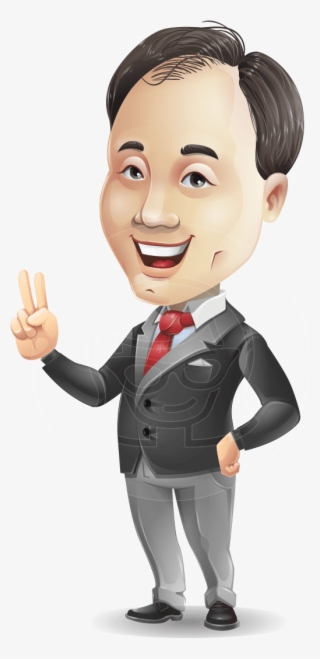 Asian Businessman Cartoon Vector Character - Business Man Cartoons