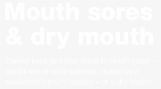 mouth sores & dry mouth - poster