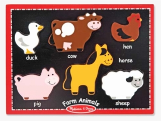 First Chunky - Farm Animals - Melissa And Doug Puzzle Chunky First Farm Animals