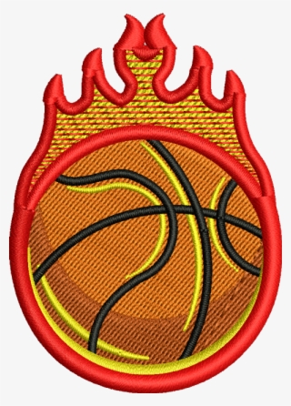 Basketball Flame Iron On Patch Png Basketball Patches