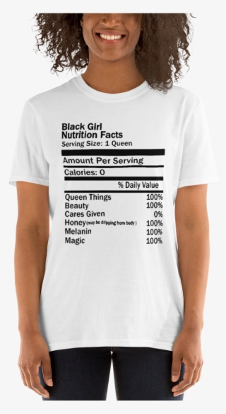 Black Girl Nutrition Facts Short Sleeve Unisex T Shirt - World Record Egg T Shirt