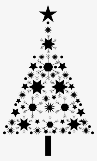 Christmas Tree Snowflake Christmas Card - Clip Art Christmas Tree