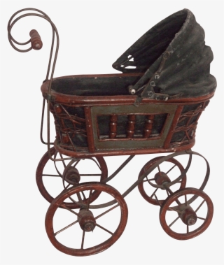 Wonderful Doll Stroller For Baby Vintage Litlestuff - Antique Baby Carriage Png