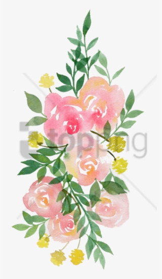 Free Png Transparent Watercolor Flowers Png Image With - Pink Watercolor Flowers Png