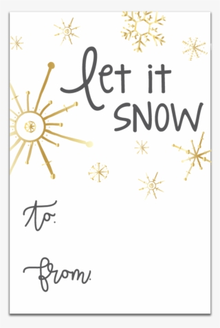 Gt015 Let It Snow Gift Tags - Paper