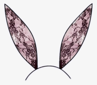 #bunny #bunnyears #black #pink #lace #blacklace #headband