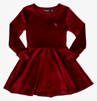 Rock Your Baby Red Velvet Dress - Kids Velvet Dress Blue