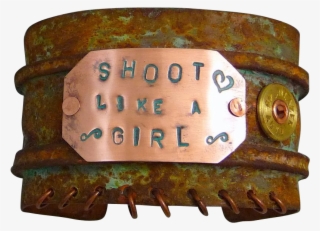 Shoot Like A Girl Bullet Cuff Bracelet A Fun Cuff Bracelet - Belt
