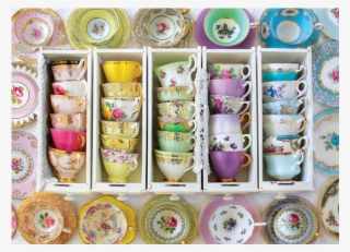 Colorful Tea Cups - Jigsaw Puzzle