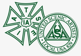 Usa 829 Ia Double Logo Green 01 - Made Under The Jurisdiction Of Iatse