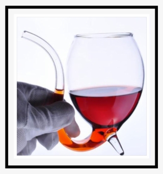 2pcs Wine Glass Cup With Straw - Verre À Vin Avec Paille