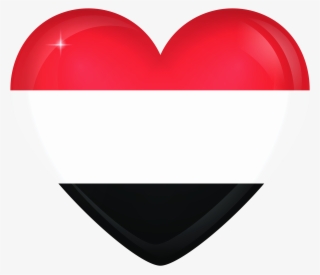 Yemen Large Heart Flag - Syria Heart Flag Png