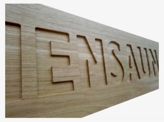 Oak Directional Sign, 22 Mm Thick, Engraved 4 Mm Deep - Plywood