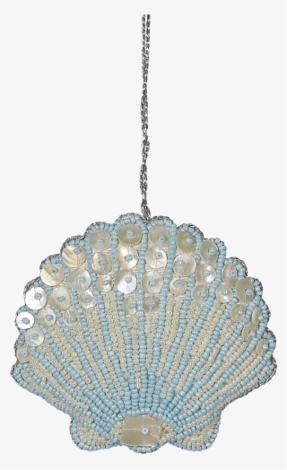 Mother Of Pearl And Bead Scallop Blue - Chandelier