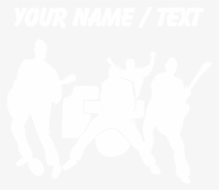 Custom Rock Band Silhouette Plus Size T-shirt - Google Logo G White