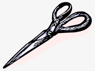 Vector Illustration Of Scissors Hand-operated Shearing - Illustration