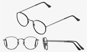 Three Views Of Round Frames - Glasses