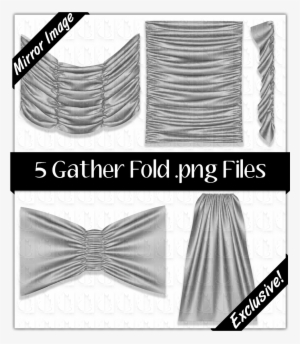 5 gather fold files pack - imvu clothing textures