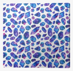 Watercolor Seamless Pattern With Galaxy Crystals Canvas - Redbubble Galaxy Crystals Scarf