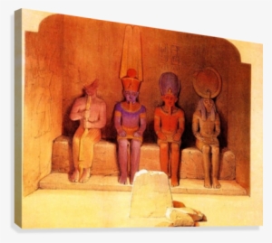 Statues From Ancient Egypt Canvas Print - David Roberts Ancient Egypt