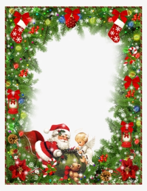 Decorated Christmas Tree - Moldura Para Foto De Natal