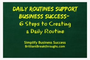Daily Routines Support Successful Business Owners - Counting To D