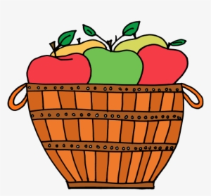 Clipart Apple Basket - Basket Of Apples Clipart