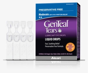 Genteal® Tearspreservative Free Moderate Liquid Drops - Genteal Tears Lubricant Eye Drops - 36 Pack, 0.03 Fl
