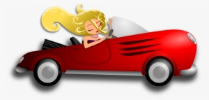 Glamorous Lady Driving Clip Library Stock - Driving Clipart Transparent