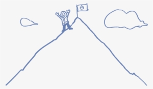 Doodle Of Person Climbing Mountain - Hook 42