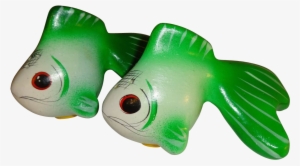 Green Betta Fish Salt And Pepper Shakers - Salt And Pepper Shakers