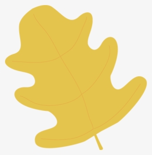 Yellow Oak Autumn Leaf - Yellow Fall Leaves Clipart