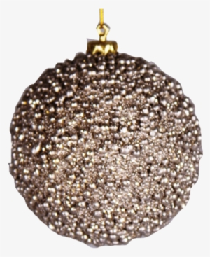 Sparkle Beaded Platinum Ornament - Platinum