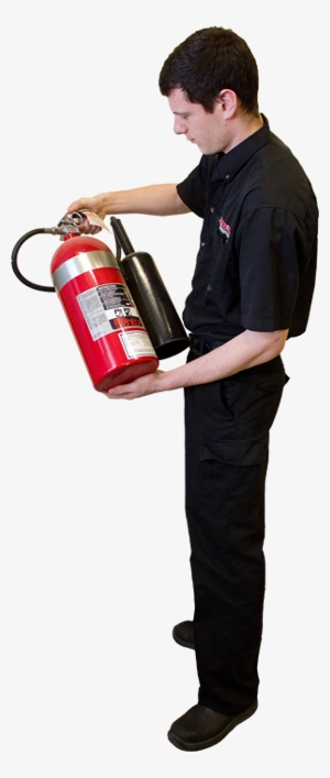 Fire Extinguisher Inspection And Maintenance - Person With Fire Extinguishers Png