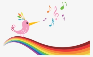 Rainbow Butterfly Clipart Spring Music Concert - Music Notes