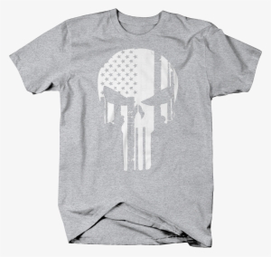 Punisher Skull Military Stars Stripes Flag Distressed - Patriot Punisher Decal | The Punisher Sticker | Auto