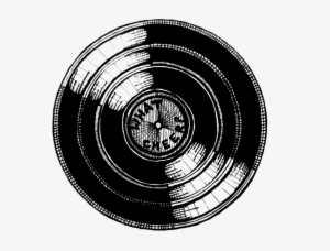 Banner Black And White Download Record Transparent - Vintage Vinyl Record Png