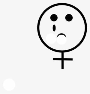 Female Symbol Sad Clip Art - Clip Art