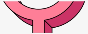 venus female symbol pseudo 3d pink
