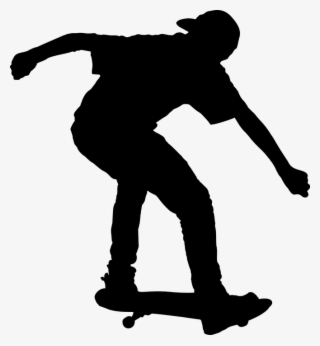Skate Png - Skateboarding Clipart Black And White