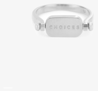 choices flip ring silver - titanium ring
