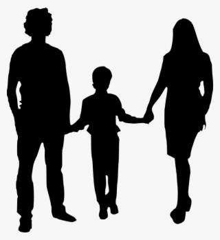 Silhouette, Mother, Father, Isolated - Clipart Mother & Father